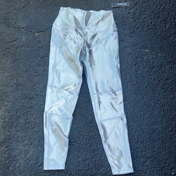 Secndnture Silver High-Waisted Leggings NWT  Size Small - Picture 2 of 8